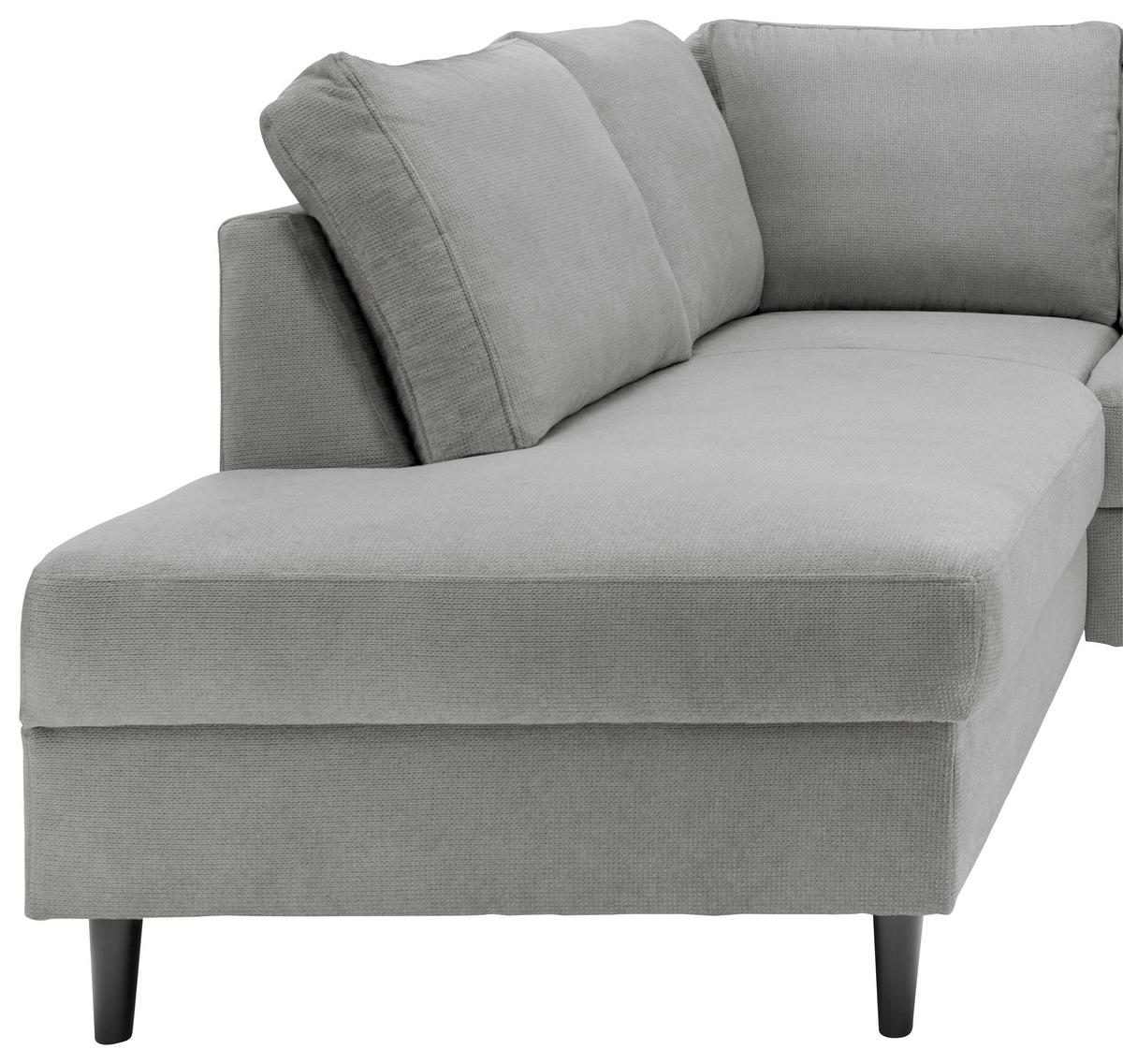 Eckschlafsofa Passione, Grau S: 200x242 Cm - Schwarz/Grau, MODERN, Textil (200/242cm) - Livetastic