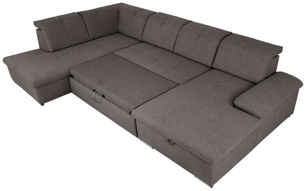 Wohnlandschaft Ramzes Grau U: 215x328x173 cm - Grau, Design, Textil (215/328/173cm) - MID.YOU