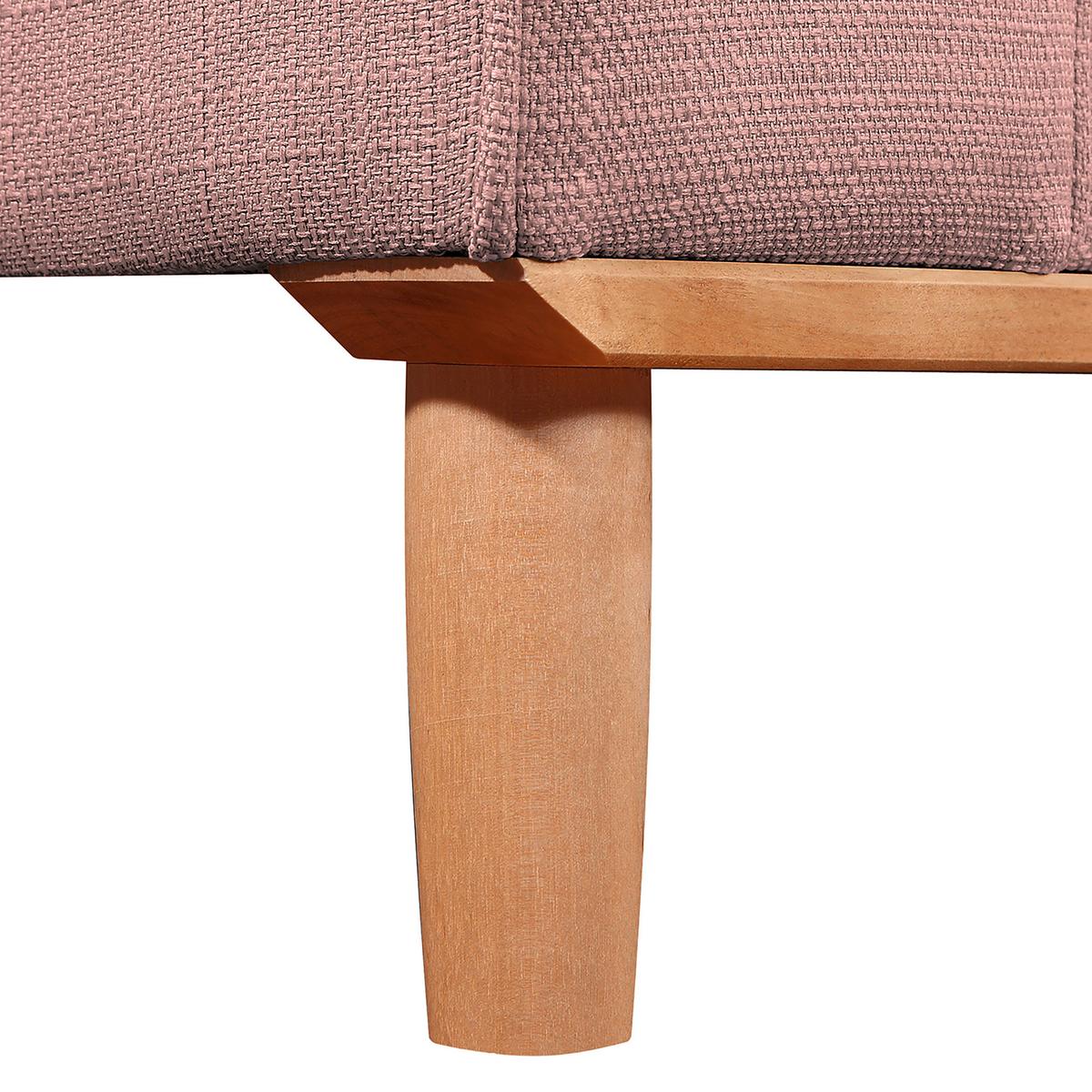 Ecksofa Beata Rosa S: 230x150 cm - Wengefarben/Rosa, Design, Textil (230/150cm) - Livetastic