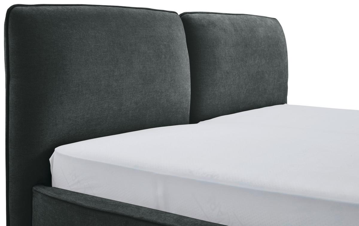 Polsterbett Infinity Liberty Dunkelgrün 180x200cm - Dunkelgrün/Schwarz, MODERN, Textil (180/200cm) - Livetastic