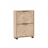 Schuhkipper Piazza Eichefarben B: 59,8 cm - Eichefarben/Schwarz, Design, Holzwerkstoff (59,8/85,7/19,55cm) - MID.YOU