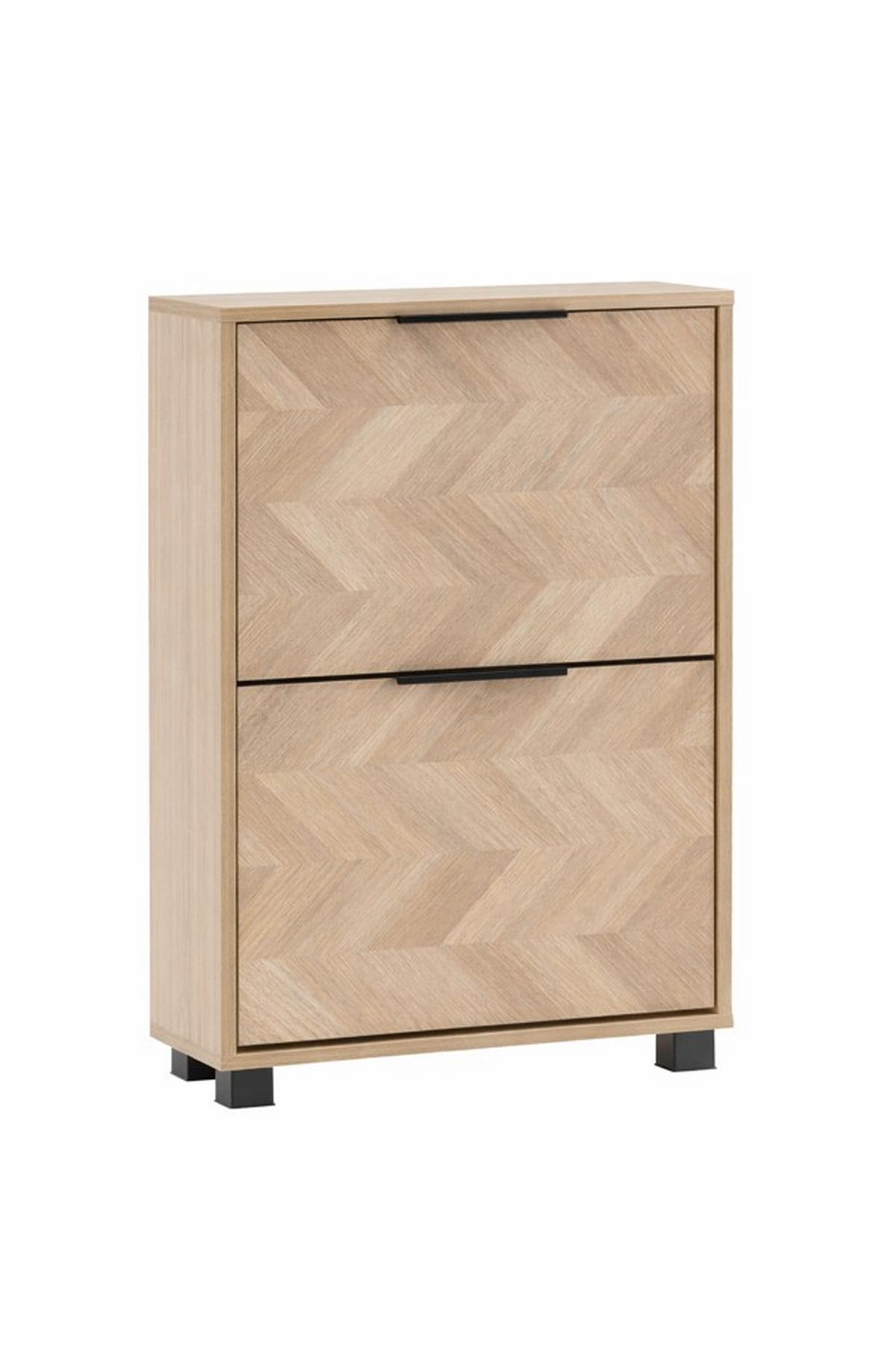 Schuhkipper Piazza Eichefarben B: 59,8 cm - Eichefarben/Schwarz, Design, Holzwerkstoff (59,8/85,7/19,55cm) - MID.YOU