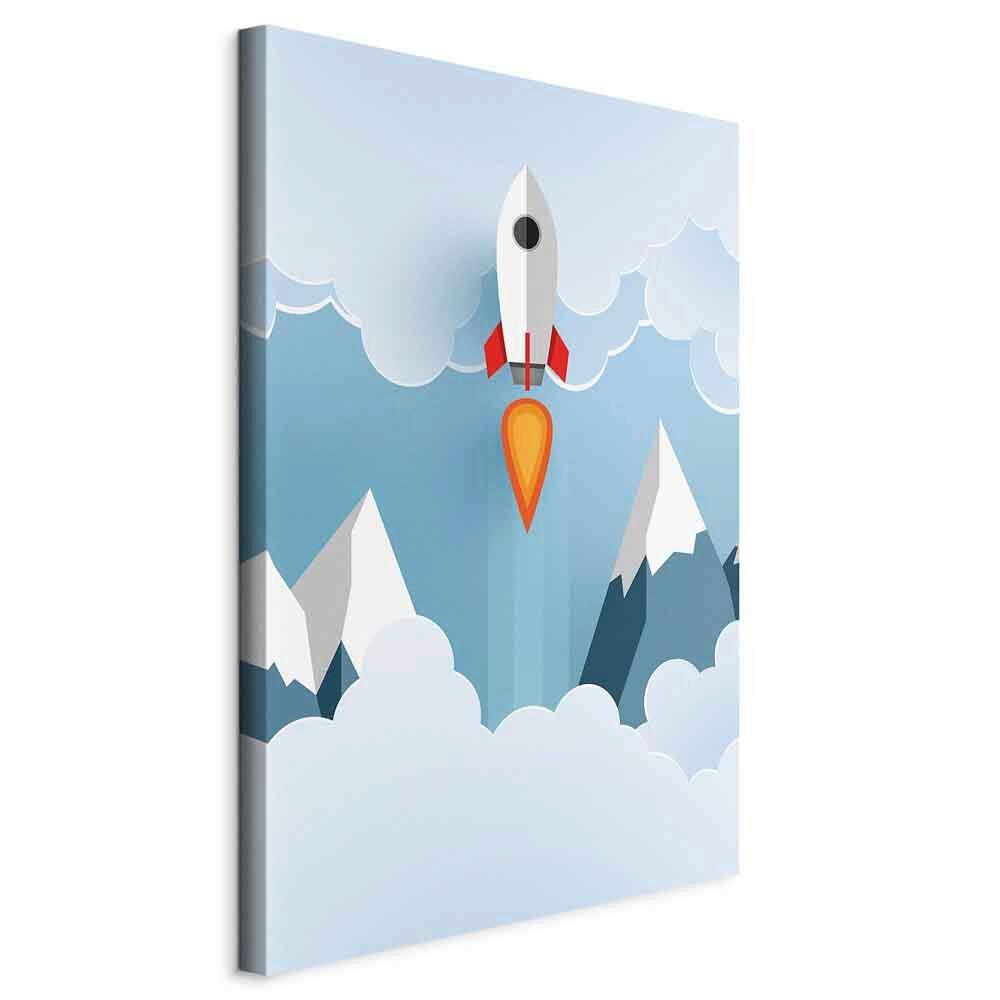 Leinwandbild Pastellblau Grauweiß B: 80 Cm