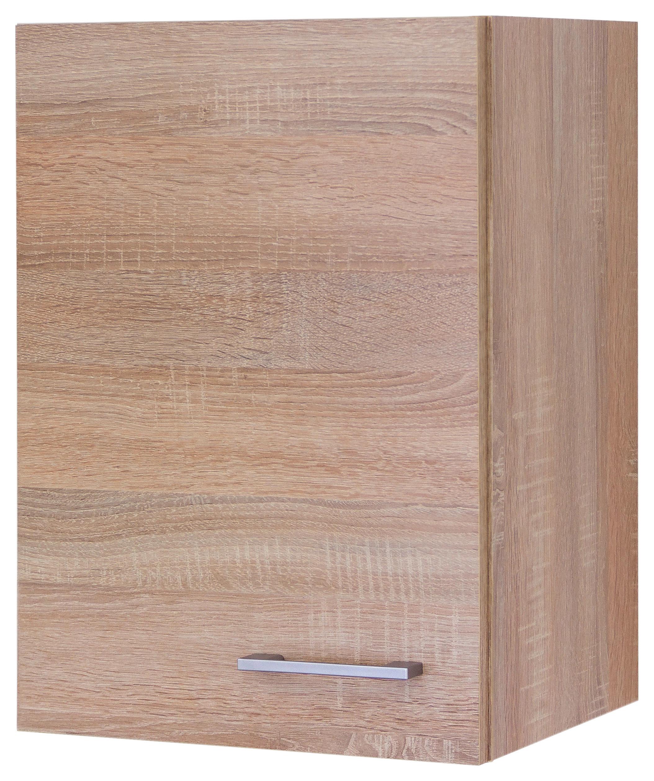 Küchenoberschrank Samoa B: 40 cm Eiche Dekor 1 Drehtür - Weiß/Sonoma Eiche, KONVENTIONELL, Holzwerkstoff (40/54,8/32cm)
