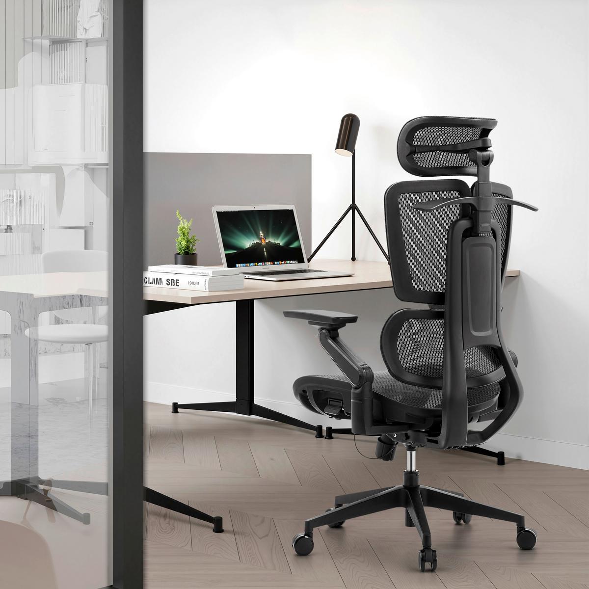 DREHSTUHL Ergo U2 Pro Schwarz B: 68cm - Silberfarben/Schwarz, MODERN, Kunststoff/Textil (68/113/67cm) - MID.YOU