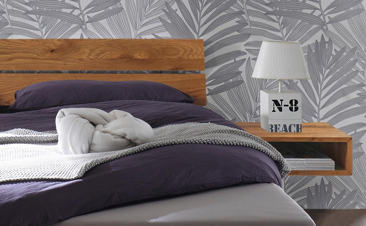 Bett Prato Kopfteil Mit 2 Paneele 200x200 Cm - Wildeiche/Eichefarben, Natur, Holz (200/200cm) - Hasena