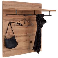 Garderobenpaneel Eiche Dekor Hutablage 5 Haken B: 90 cm - Eichefarben, MODERN, Holzwerkstoff (90/84/28cm)
