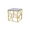 Beistelltisch Grau, Goldfarben L: 55 Cm - Goldfarben/Grau, Design, Glas/Metall (55/55/55cm) - Livetastic
