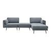Sedací souprava DUNJA - šedá, Moderní, kov/dřevo (295/89/161cm) - P & B