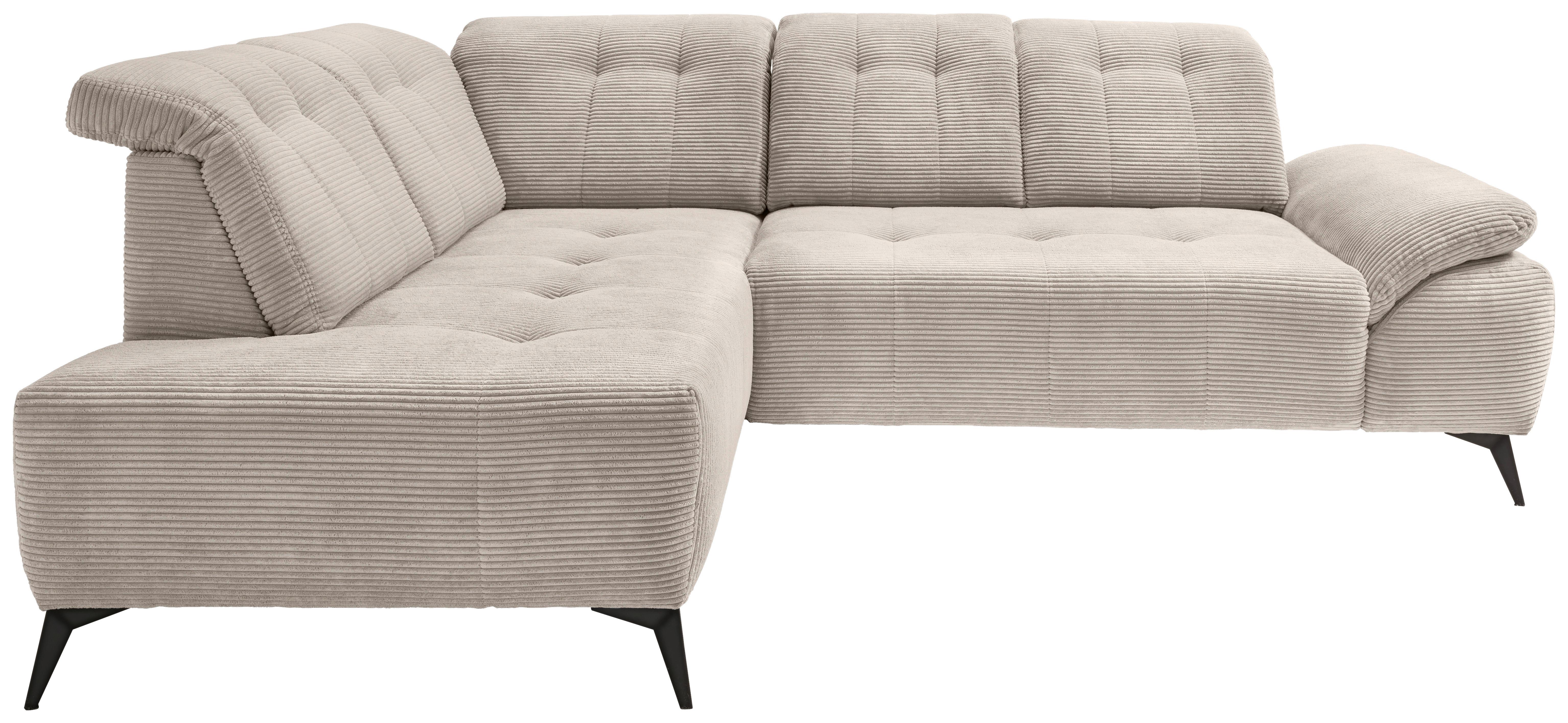 Ecksofa Fiore, Beige S: 200x272 cm - Beige/Schwarz, MODERN, Textil (200/272cm) - Livetastic