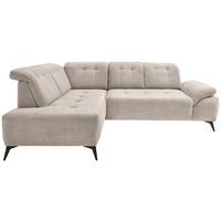 Ecksofa Fiore, Beige S: 200x272 cm - Beige/Schwarz, MODERN, Textil (200/272cm) - Livetastic