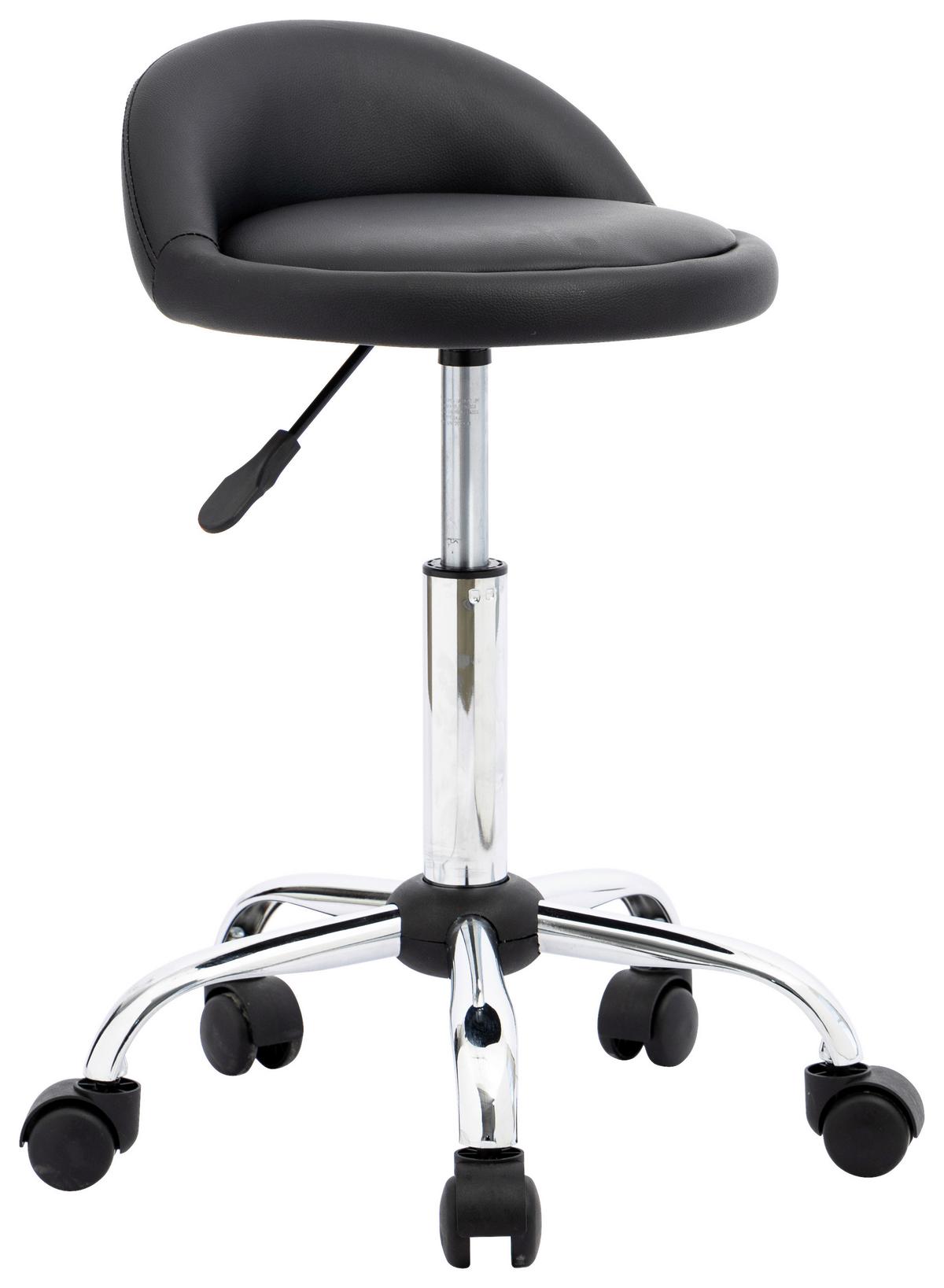 Forgószék St. Tropez - krómszínű/fekete, Modern, műanyag/textil (49/59-74/38cm)