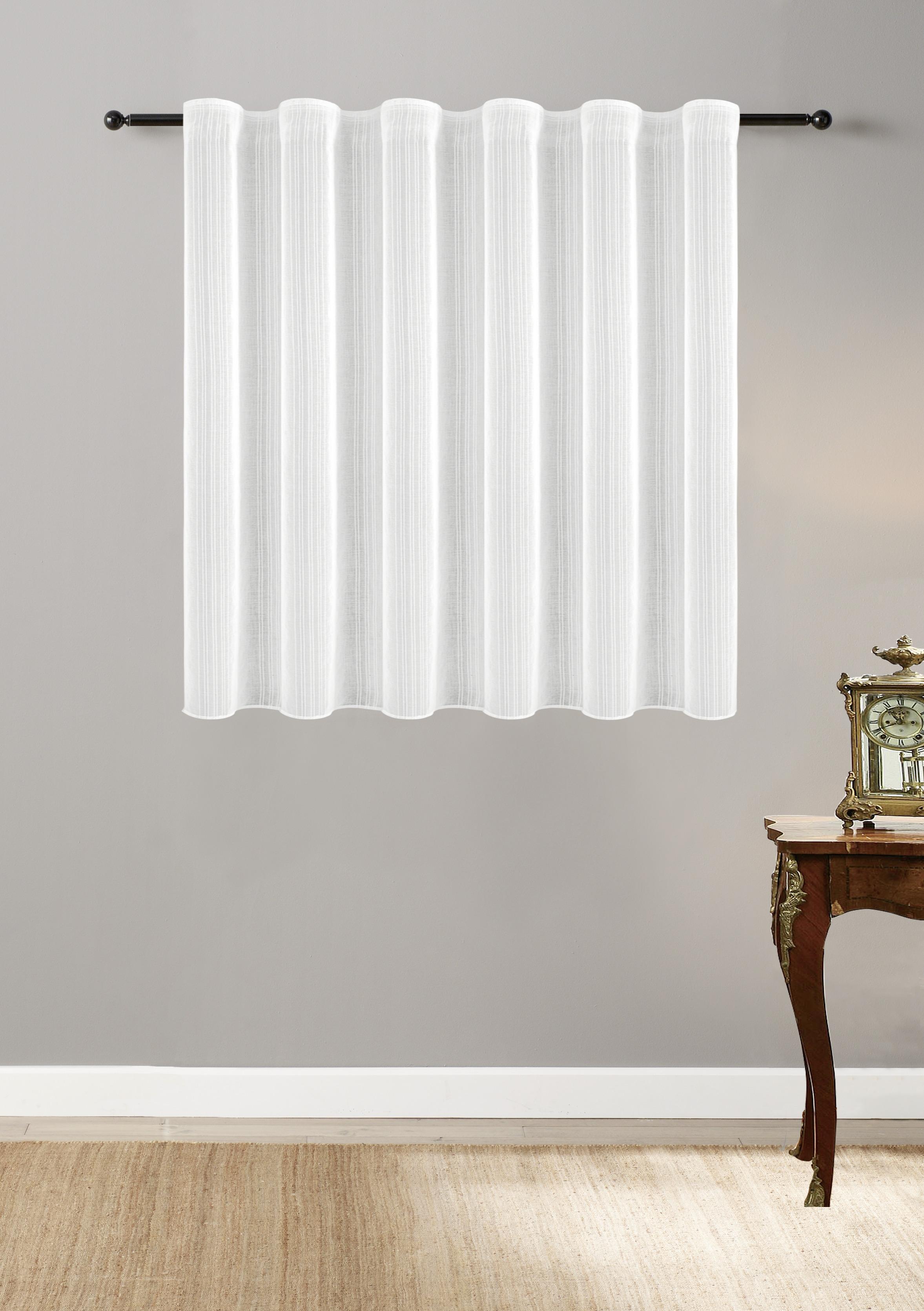 Blumenfensterstore Transparent Nicole Bxl: 300x145 Cm - Weiß, MODERN, Textil (300/145cm) - Luca Bessoni