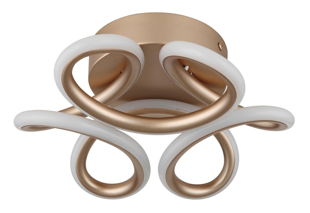 LED-Deckenleuchte 67386-24ch Melisand - Champagner/Weiß, Design, Kunststoff/Metall (26/10cm) - Globo