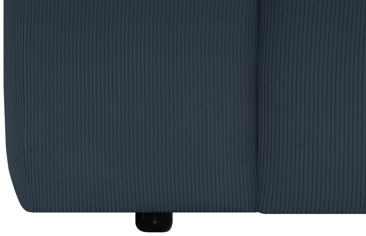Ecksofa Hannah Blau 252x170 Cm - Blau/Schwarz, Design, Textil (252/170cm) - MID.YOU