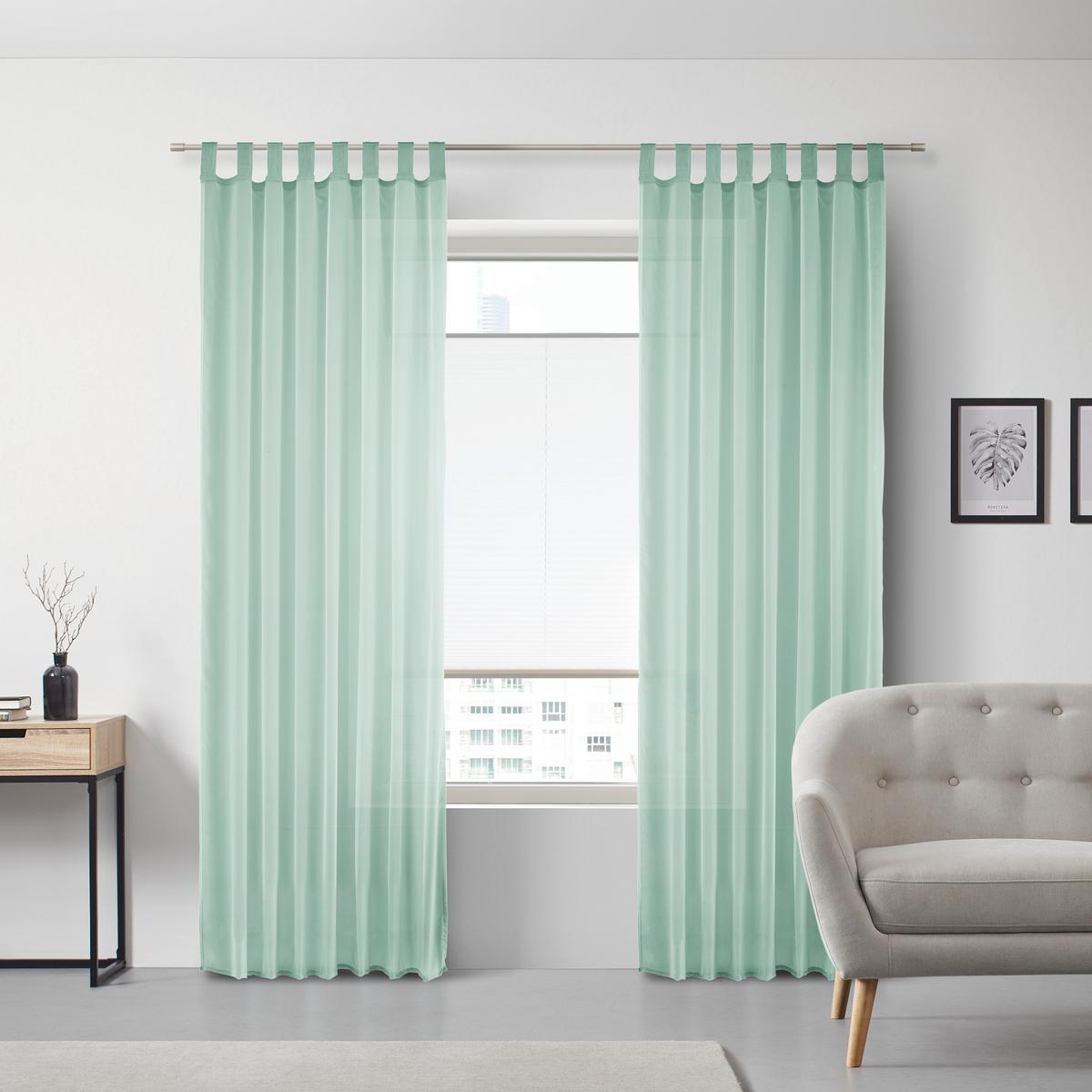 ZÁVES S PÚTKAMI Hanna 2ks/bal.,140/245cm - zelená, textil (140/245cm) - Based