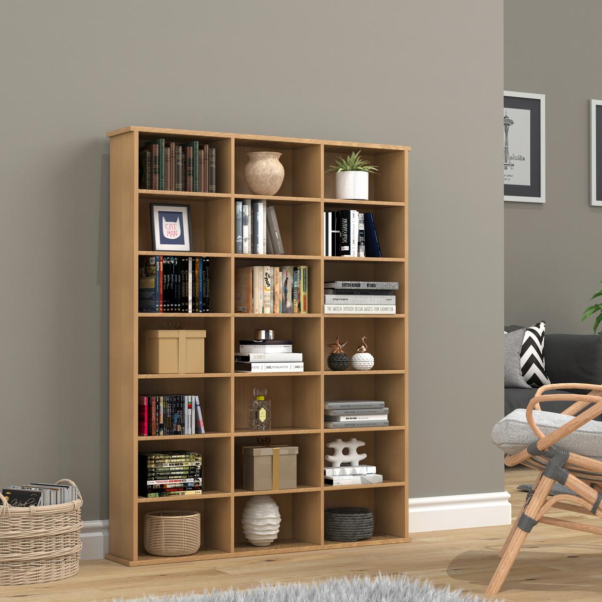 Regal Megosa Buchefarben Dekor - Buchefarben, Design, Holzwerkstoff (105/136/19cm) - MID.YOU