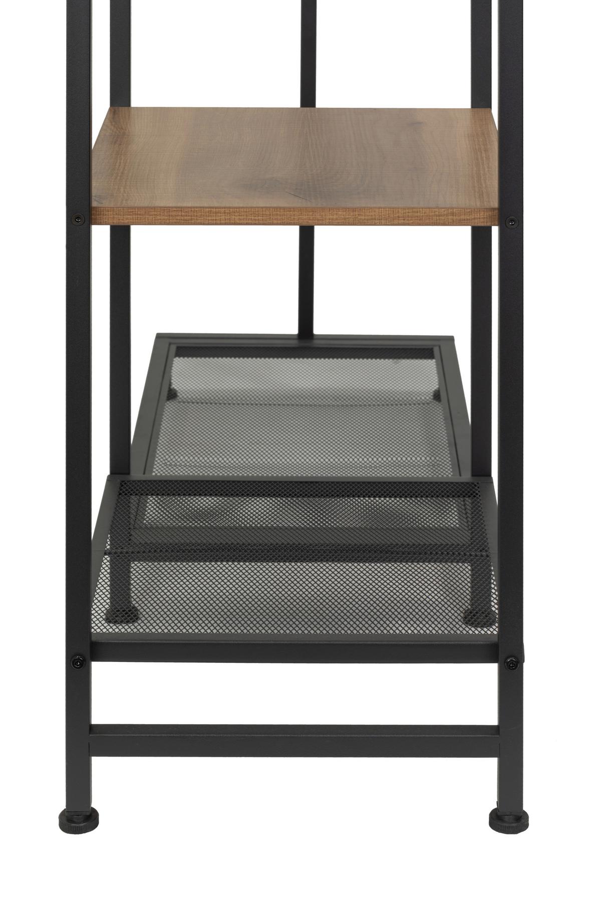 GARDEROBENSTÄNDER Naturfarben/Schwarz B: 100cm - Schwarz/Naturfarben, MODERN, Holzwerkstoff/Metall (100/165/36cm) - P & B