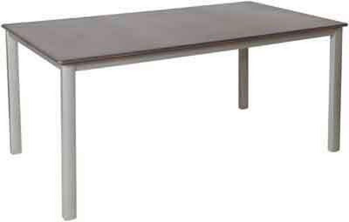 Gartengarnitur 5-Teilig Urban Aluminium/Textil - Platinfarben/Dunkelgrau, Basics, Textil/Metall (160/90/72cm) - Acamp