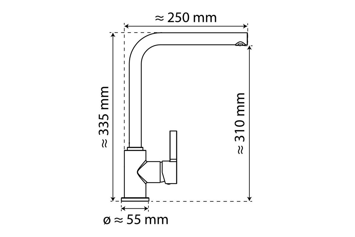 Küchenarmatur Sistant Dublin - Edelstahlfarben, Basics, Metall (33,5cm) - Sistant