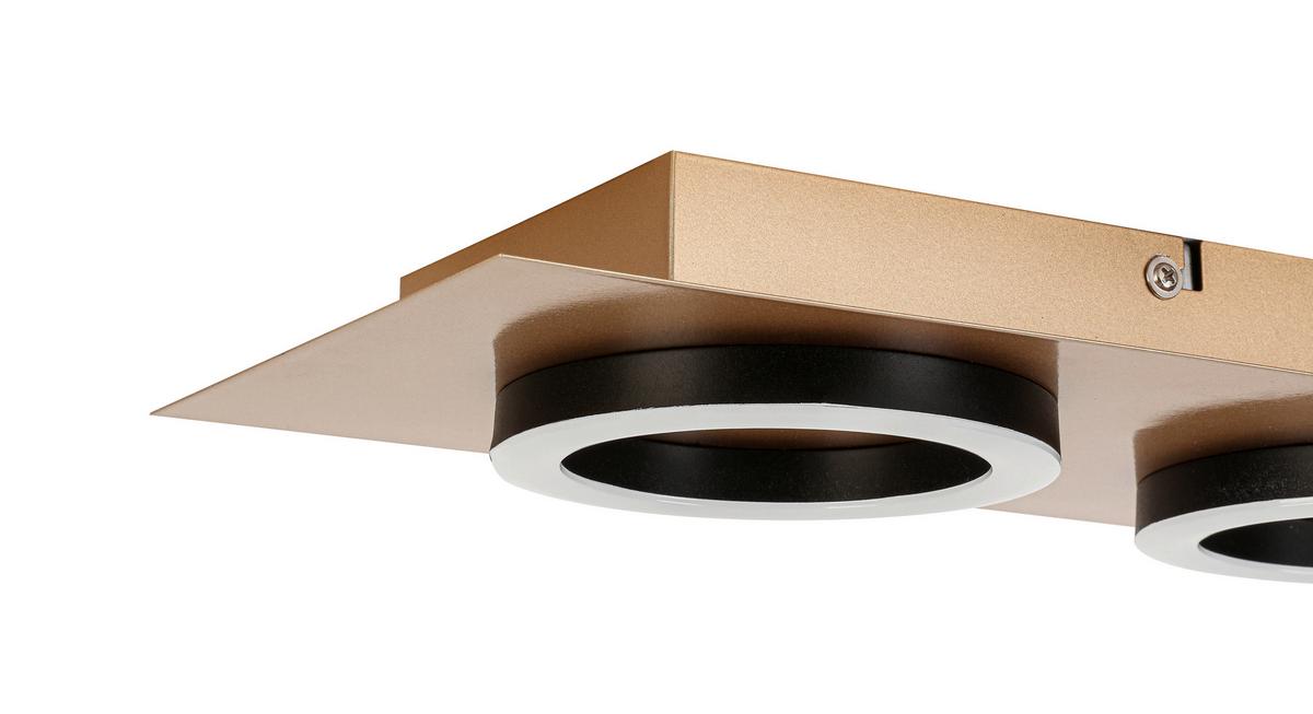 STROPNÉ LED SVIETIDLO EMILORE - čierna/cappuccino, Modern, kov/plast (60/18/5,1cm) - Mömax