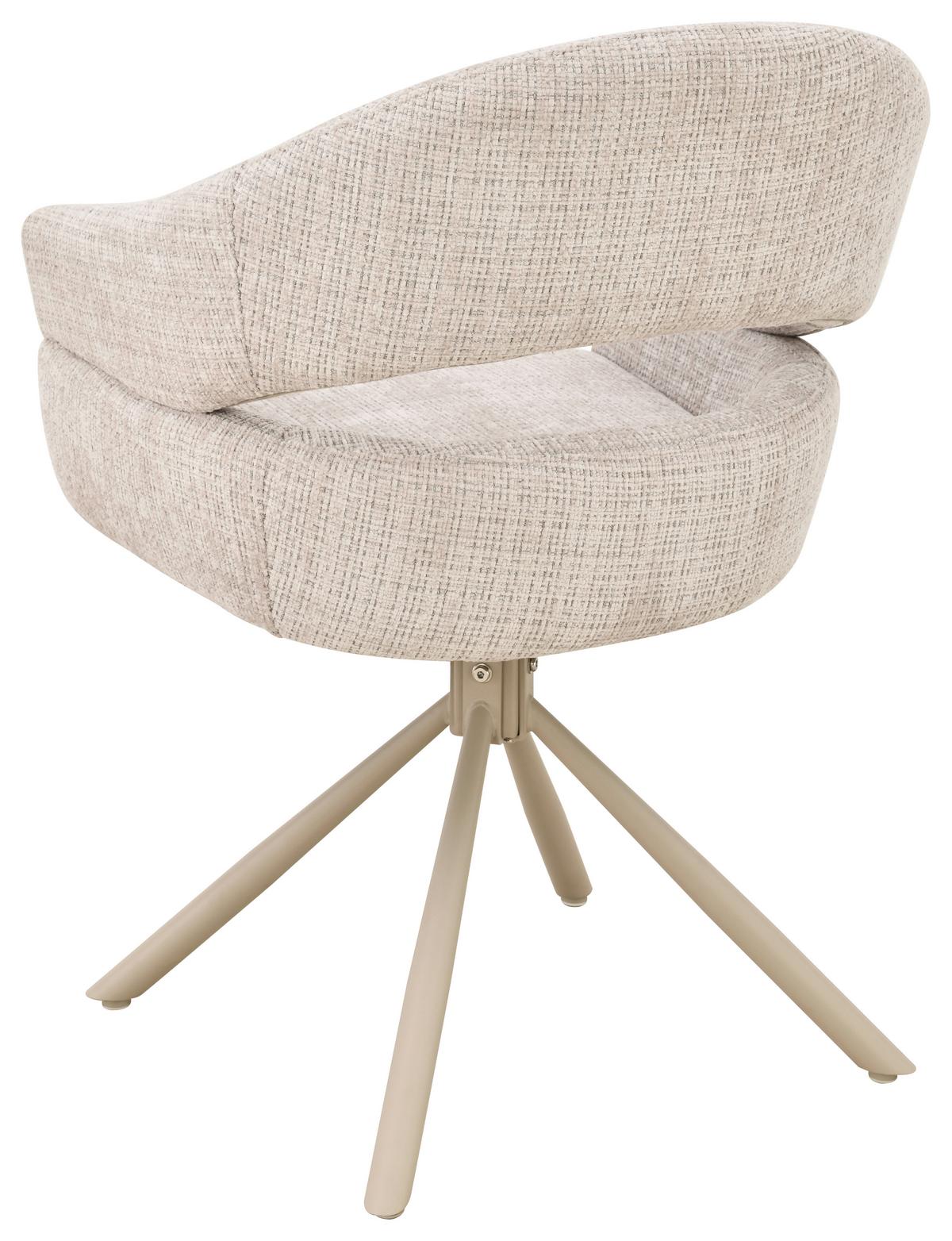Armlehnstuhl Cleo Beige B: 58 cm - Beige, MODERN, Holz/Textil (58/85/62cm) - Livetastic