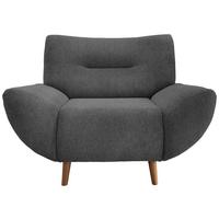 Sessel Drago Anthrazit B/h/t: 111/81/90 Cm - Wildeiche/Anthrazit, MODERN, Holz/Textil (111/81/90cm) - MID.YOU