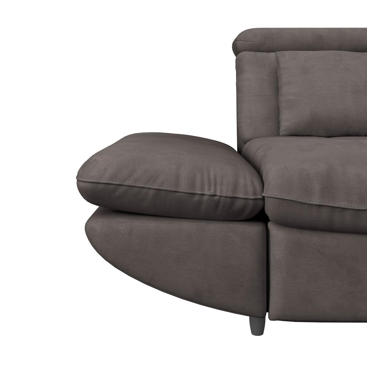 Wohnlandschaft Park - Dunkelbraun/Schwarz, MODERN, Textil (233/311cm) - Luca Bessoni