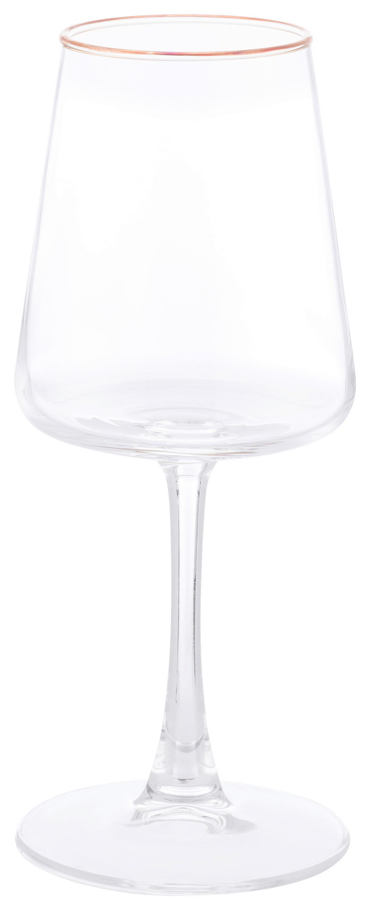 WEISSWEINGLAS WINONA - Klar/Goldfarben, Basics, Glas (6/20.5cm) - Luca Bessoni