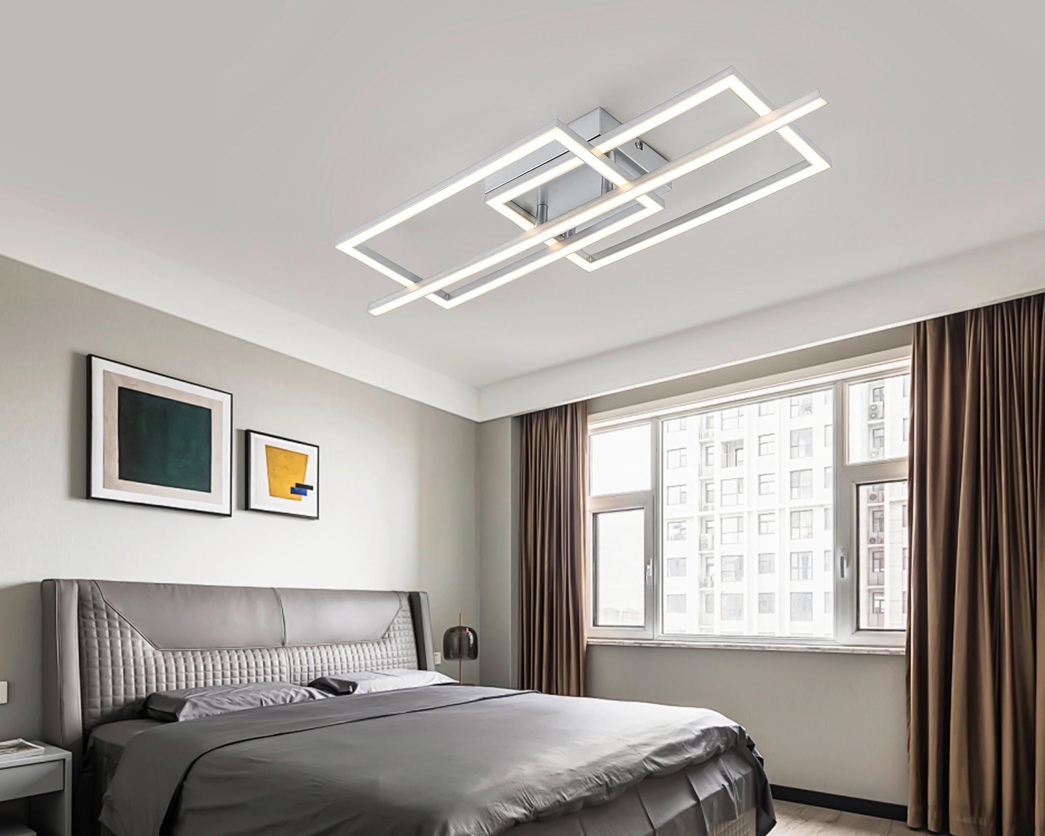 Stropní LED svítidlo BIOLI - chrómová/strieborná, Modern, kov/plast (63/24,5/7,7cm) - Mömax