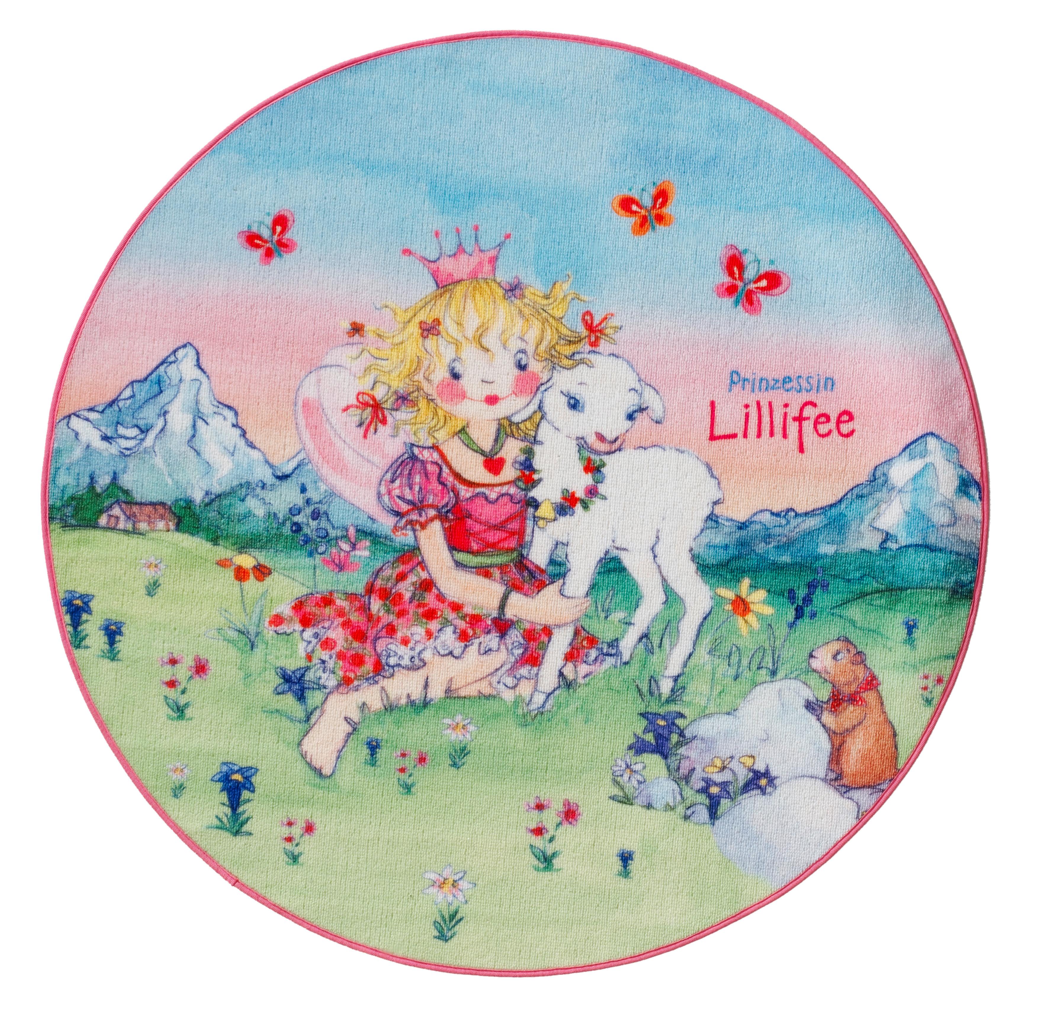 Kinderteppich Li-102 100rund - Hellgrün/Hellblau, Trend, Textil (100cm)