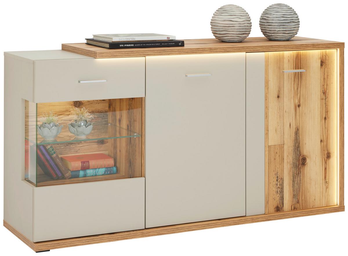 ŠIROKÁ KOMODA AMBIENTE - Moderní, kompozitní dřevo/plast (153,4/81,6/43,6cm)