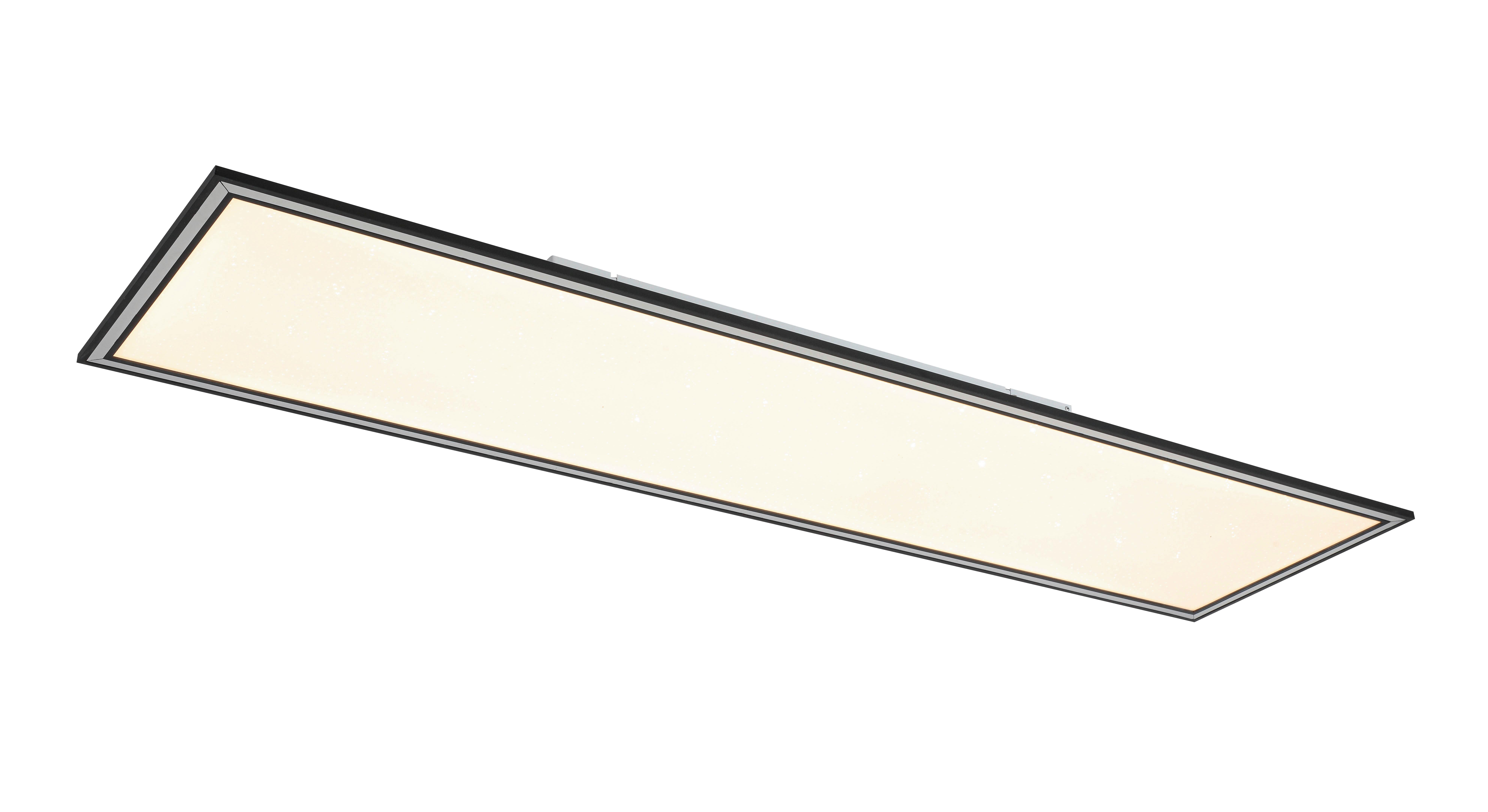 Led Mennyezeti Lámpa Bruno - króm/fekete, Modern, műanyag/fém (120/30/7,5cm) - Luca Bessoni