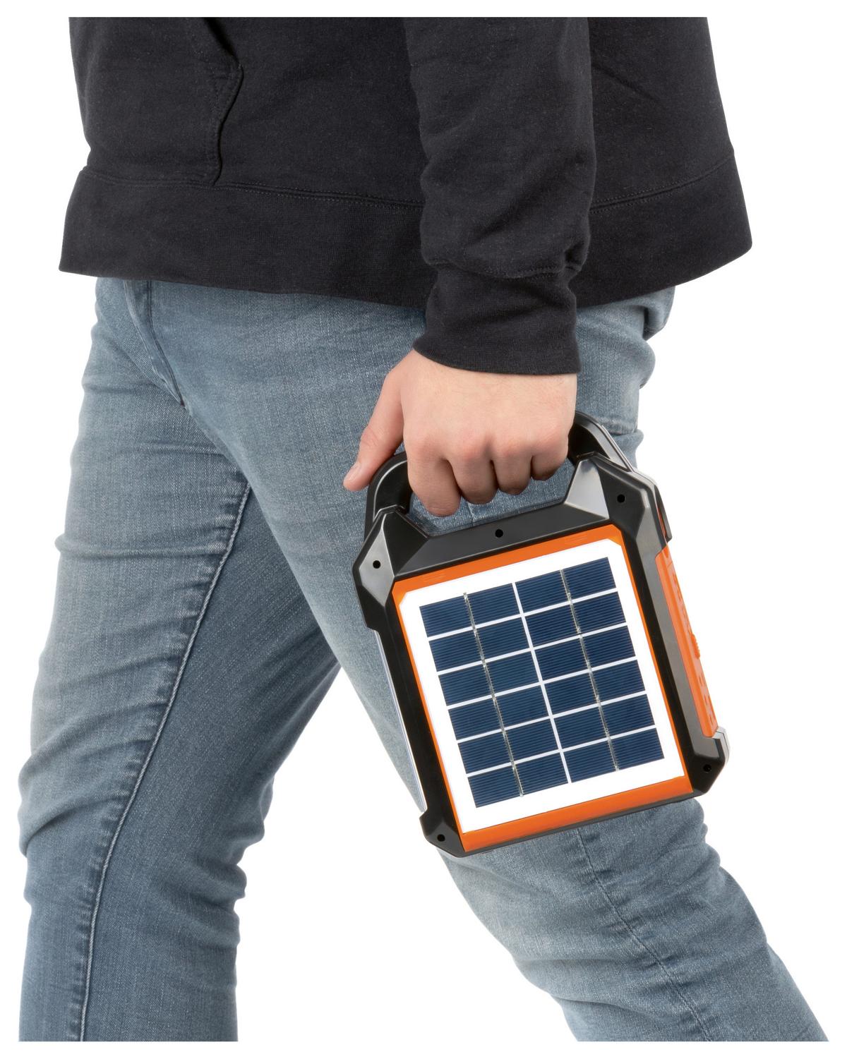 Stromerzeuger Easy Maxx Mobil/Tragbar Solarbetrieb - Schwarz/Orange, Basics, Kunststoff (17,2/7/22,5cm)