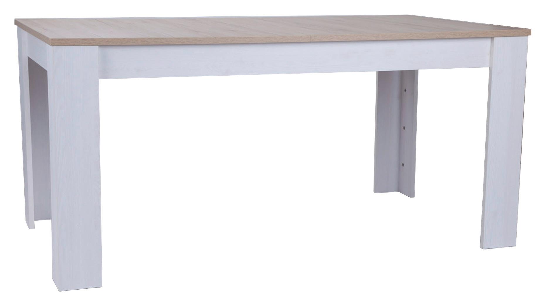 Esstisch Ausziehbar Romance 160x90 Cm Eiche/lärche Dekor - Eichefarben/Lärchefarben, Design, Holzwerkstoff (160/90/75cm) - MID.YOU