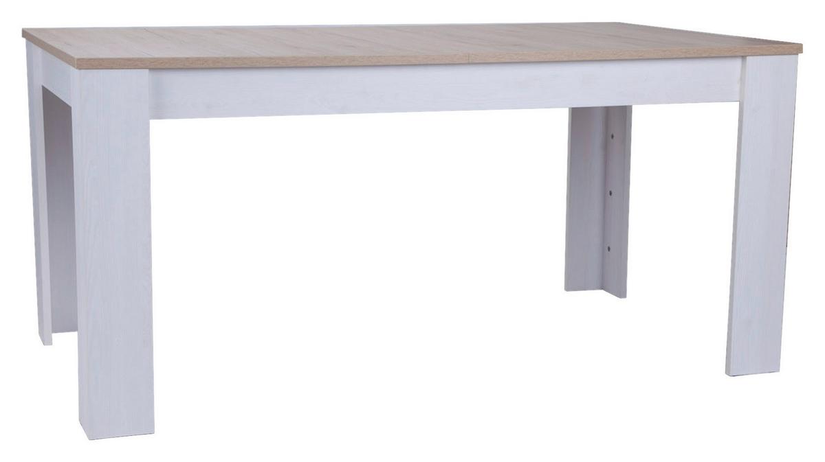 Esstisch Ausziehbar Romance 160x90 Cm Eiche/lärche Dekor - Eichefarben/Lärchefarben, Design, Holzwerkstoff (160/90/75cm) - MID.YOU