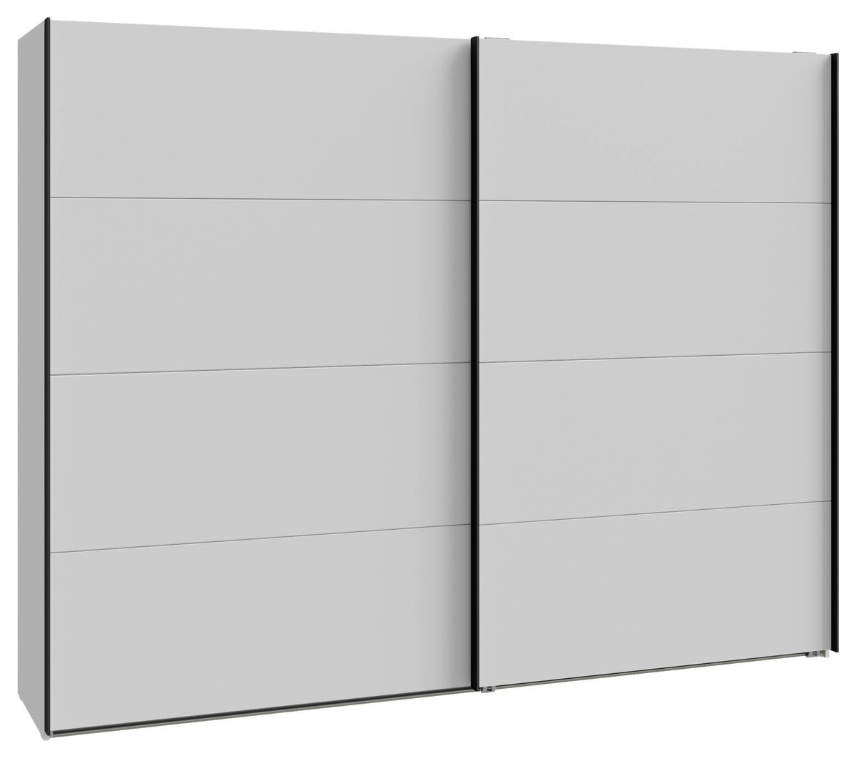 ŠATNÍ SKŘÍŇ S POSUVNÝMI DVEŘM NEKTARIUS - šedá/černá, Moderní, kov/kompozitní dřevo (269,8/210,5/62,9cm)
