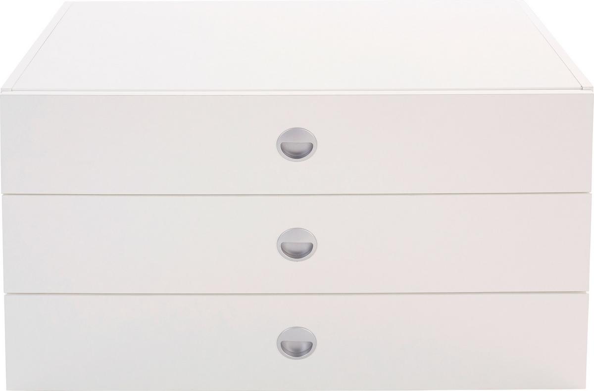 SADA ZÁSUVEK JULIA/AREZZO/MOON - bílá, Moderní, kompozitní dřevo (82,5/49/48,5cm)