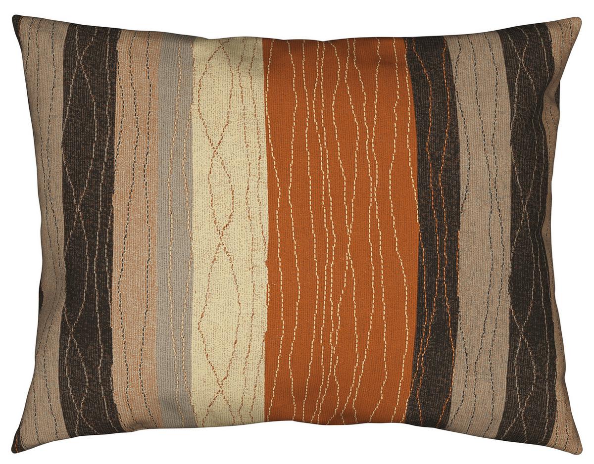 Renforcé Bettwäsche 140x200 cm Petra Orange Streifen - Orange, ROMANTIK / LANDHAUS, Textil - James Wood