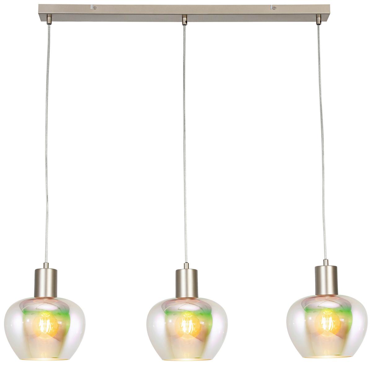 ZÁVĚSNÉ SVÍTIDLO RENI - průhledné/vícebarevná, Moderní, kov/plast (86/18/120cm)