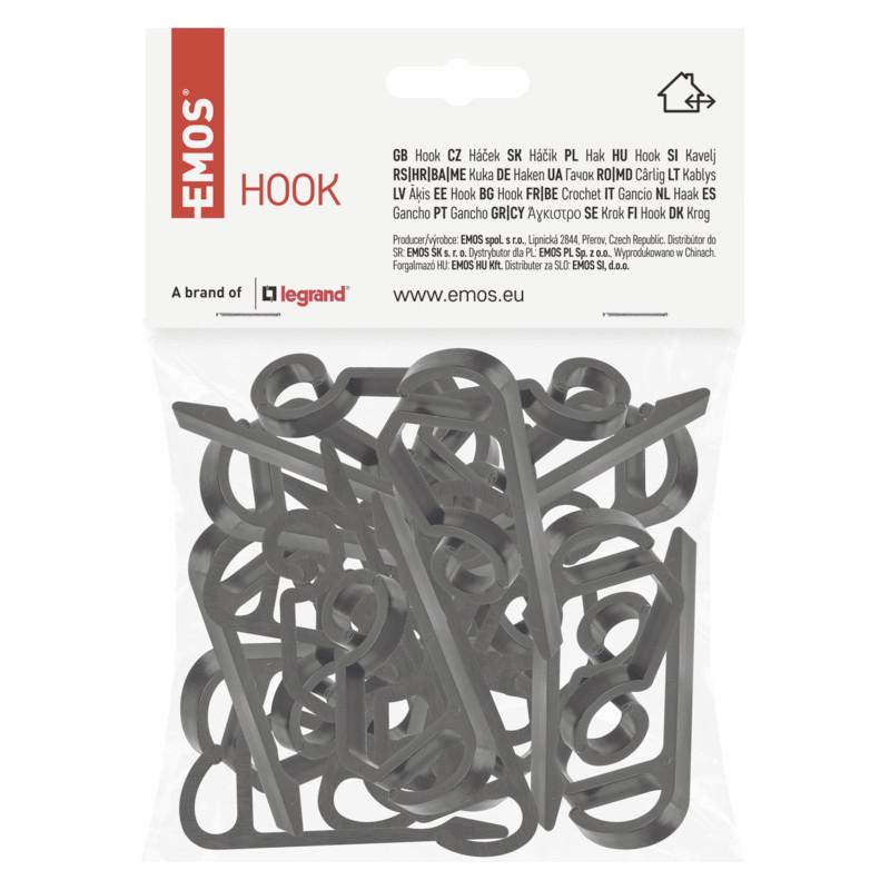 HÁČIK DCH003 - čierna, Basics, plast (5/2.1/1cm)