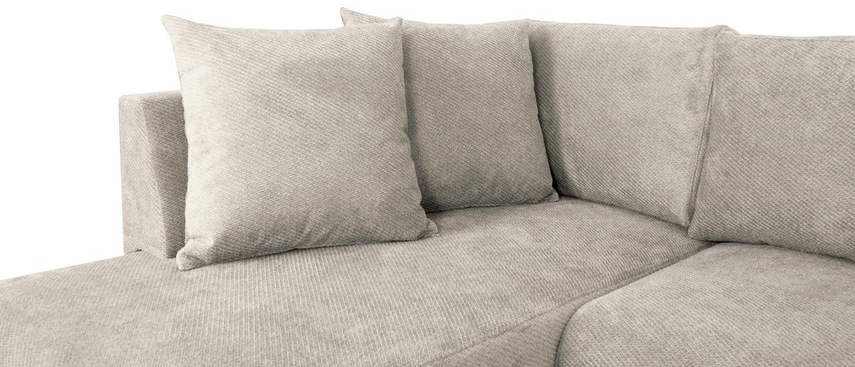 Wohnlandschaft Veronice Creme B: 313 cm - Blau/Creme, Trend, Textil (171/313/141cm)