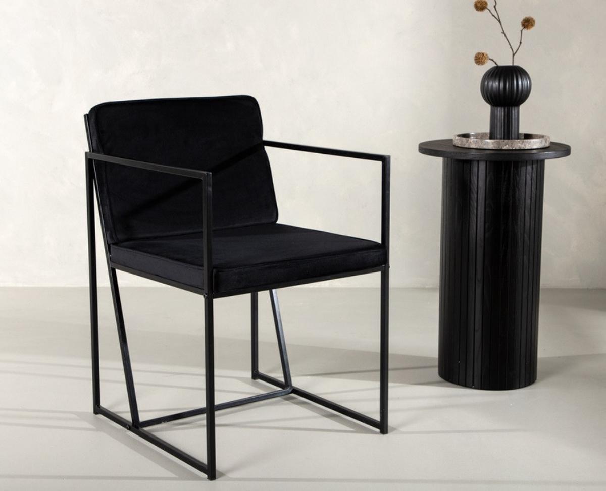 Richmond Stuhl Grau/Schwarz B: 52 cm - Schwarz/Grau, MODERN, Textil/Metall (52/82/55cm) - Livetastic