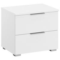 Nachtkästchen Weiß H: 43 Cm Alabama - Alufarben/Weiß, MODERN, Holzwerkstoff (47/43/42cm) - Rauch Möbel