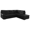 Ecksofa William, Schwarz S: 268x216 Cm - Chromfarben/Schwarz, Design, Leder (268/216cm) - Livetastic