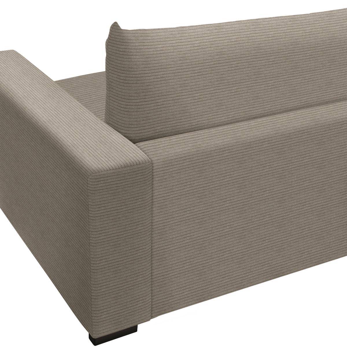 Mega pohovka PEDRO 1200, sivohnedý menčester - sivohnedá, Modern, kov/drevo (261/83/124cm) - Mömax