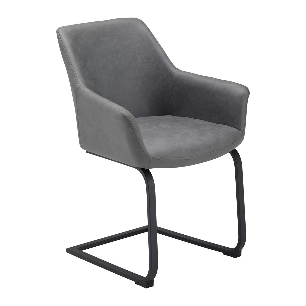 Zidle PRIA šedá - šedá/černá, Moderní, kov/dřevo (61/85/62cm) - Bessagi Home
