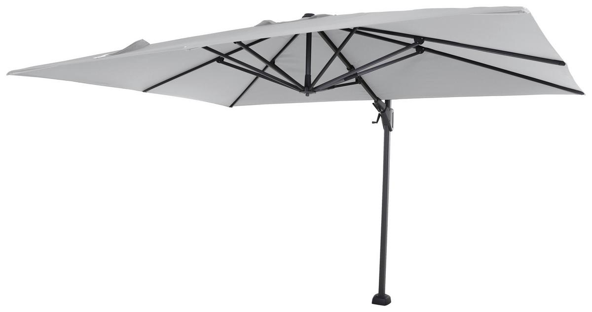 Ampelschirm Sunset N+ BxHxT 350x 252x260 cm Anthrazit/Grau - Anthrazit/Grau, KONVENTIONELL, Textil/Metall (350/260cm) - Siena Garden