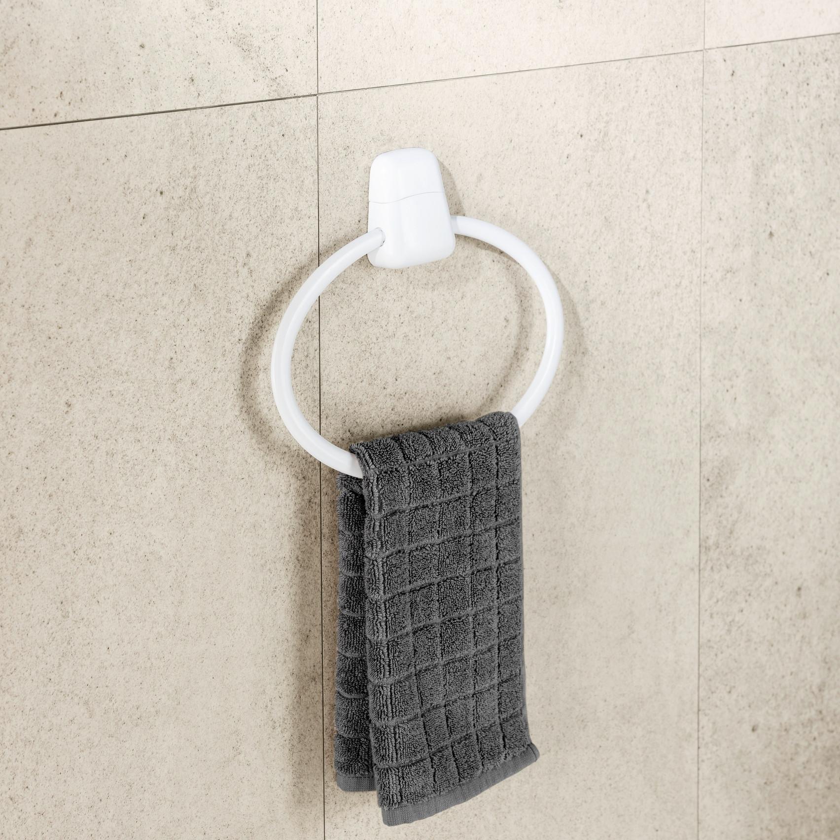 Törölközőtartó Handtuchring Pure 17945100 - fehér, Konventionell, műanyag (27,5/22/3cm) - Wenko