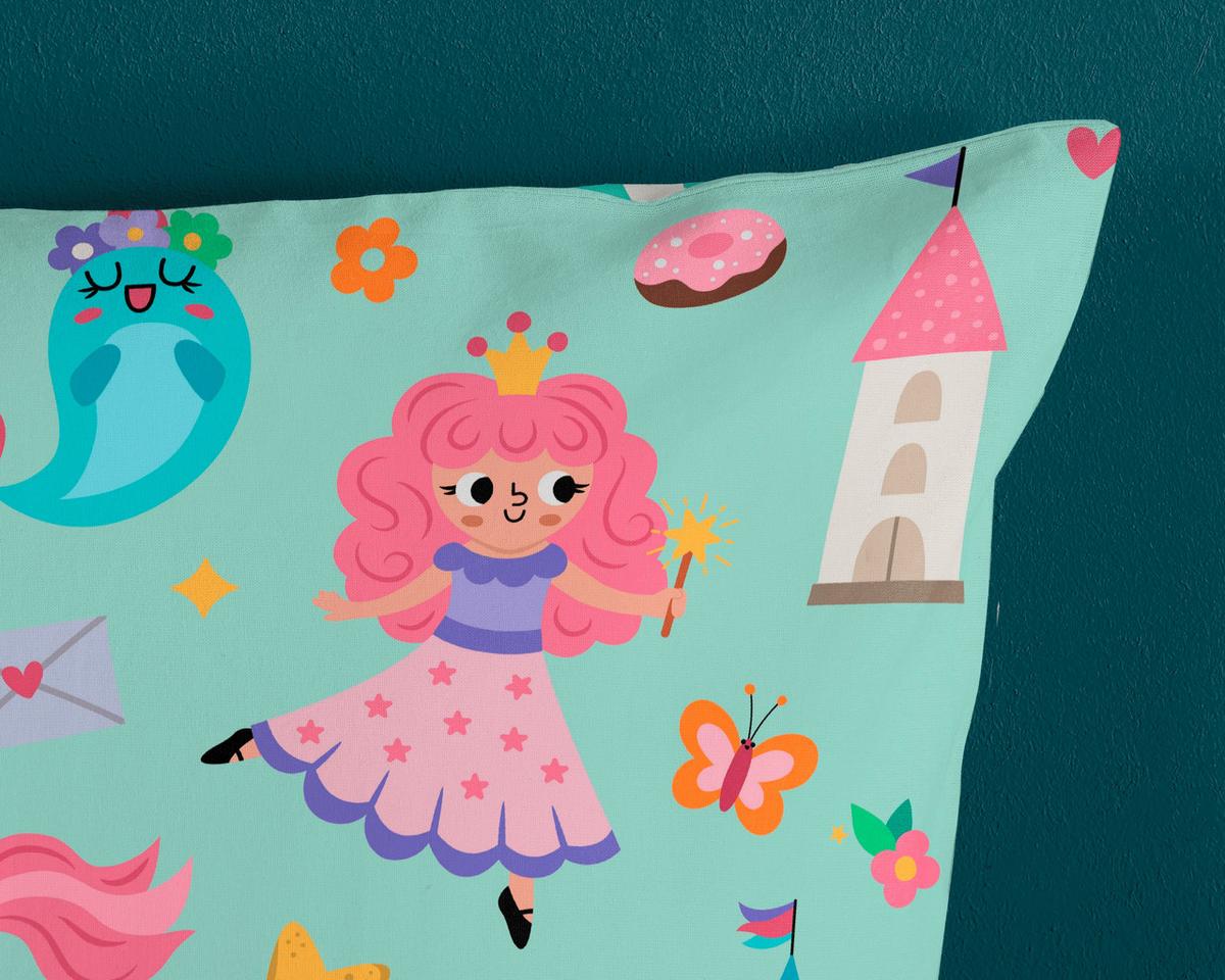 KINDERBETTWÄSCHE FANTASTIC - Mintgrün, Trend, Textil (140/200cm)
